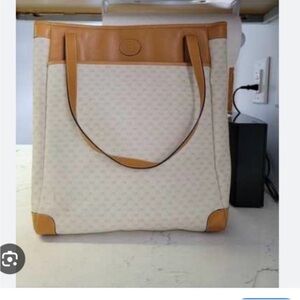 Gucci Tan and Cream Tote Bag